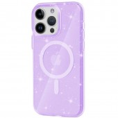 Чохол Galaxy Sparkle MagFit для iPhone 15 Pro Max Purple+Glitter