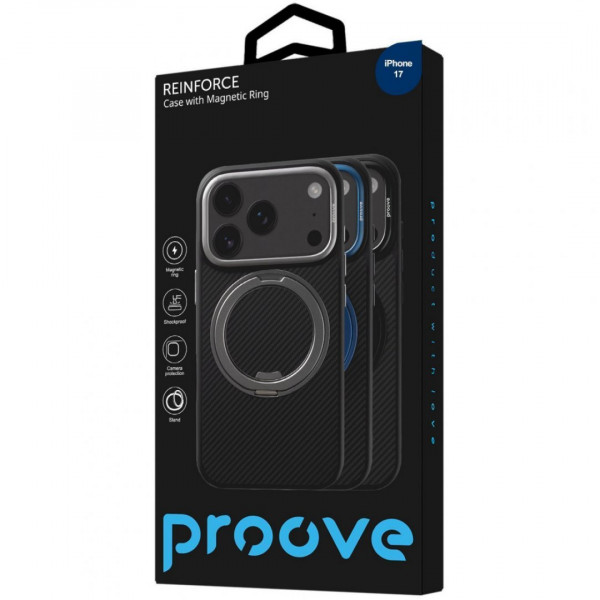 Чехол Proove Reinforce Case with Magnetic Ring для iPhone 17 Blue (PCREIP170012)