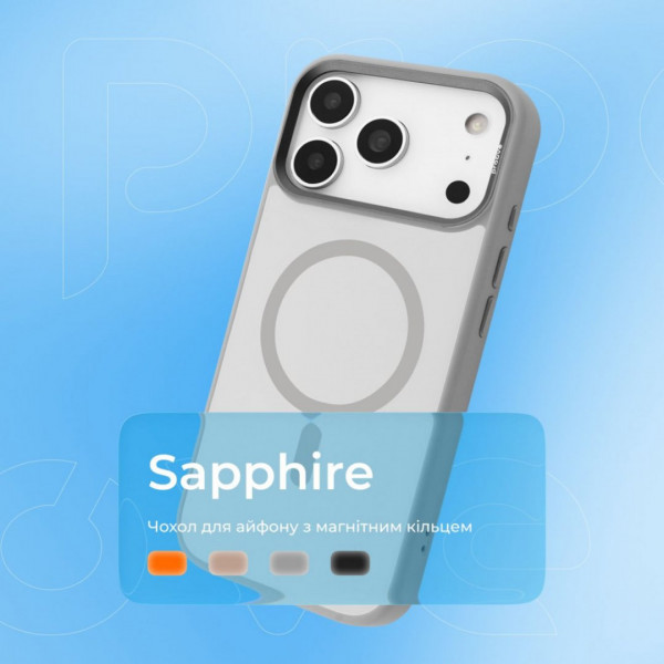 Чохол Proove Sapphire Case with Magnetic Ring для iPhone 16 Black Titanium (PCSAIP160036)
