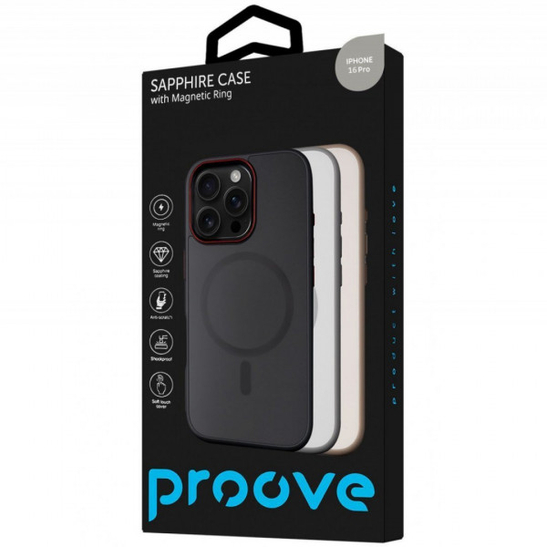Чохол Proove Sapphire Case with Magnetic Ring для iPhone 16 Pro Desert Titanium (PCSAIP16P033)