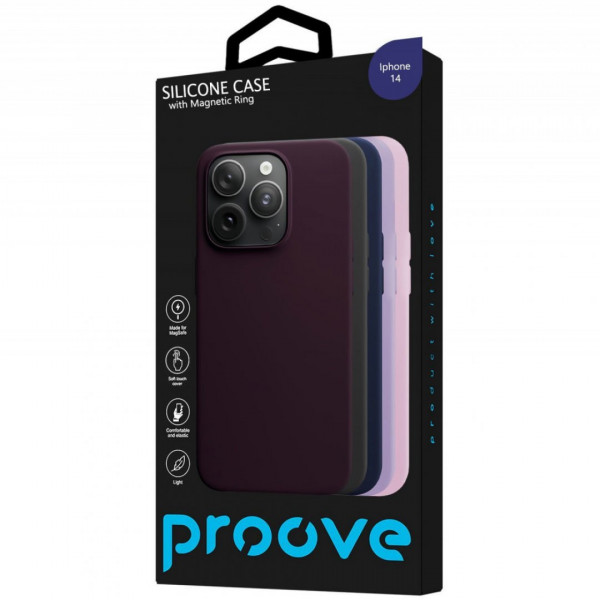 Чехол Proove Silicone Case with Magnetic Ring для iPhone 14 Black (PCSMIP140002)