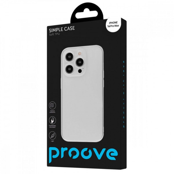 Чохол Proove Simple Case для iPhone 14 Pro Max Transparent (PCSCIP14PM01)