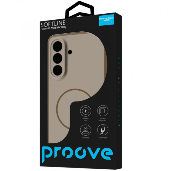 Чехол Proove Softline Case with Magnetic Ring для Samsung Galaxy S25 FE Beige (PCLCSGSF2581)