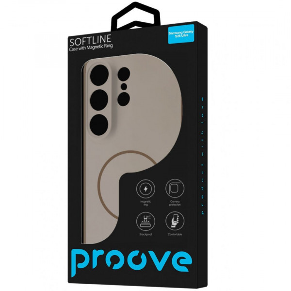 Чехол Proove Softline Case with Magnetic Ring для Samsung Galaxy S26 Ultra Beige (PCLCSGSU2681)