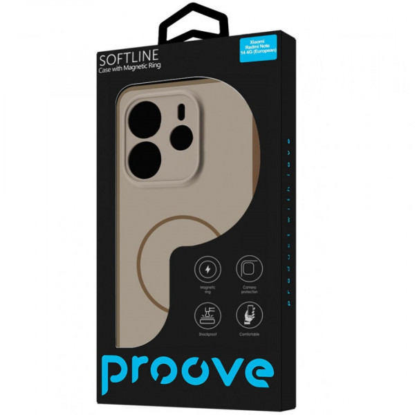Чехол Proove Softline Case with Magnetic Ring для Xiaomi Redmi Note 14 4G (Global) 163.3mm Silver (PCLCXRN14429)