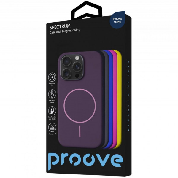 Чохол Proove Spectrum Case with Magnetic Ring для iPhone 16 Pro Sun Yellow (PCSPIP16P040)