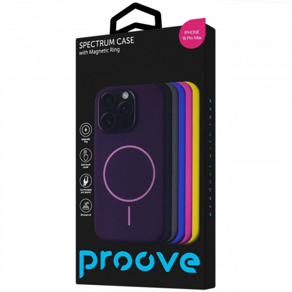 Чохол Proove Spectrum Case with Magnetic Ring для iPhone 16 Pro Max Arctic White (PCSPIP16PM56)