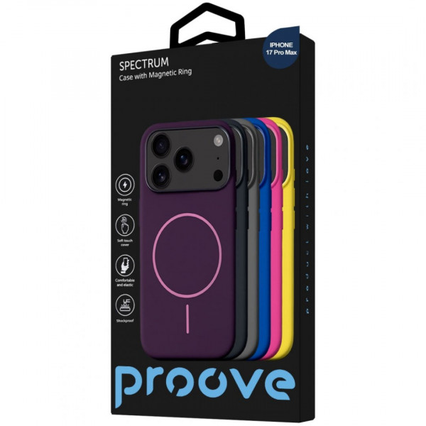 Чохол Proove Spectrum Case with Magnetic Ring для iPhone 17 Pro Max/18 Pro Max Pink Fruit (PCSPIP18PM42)