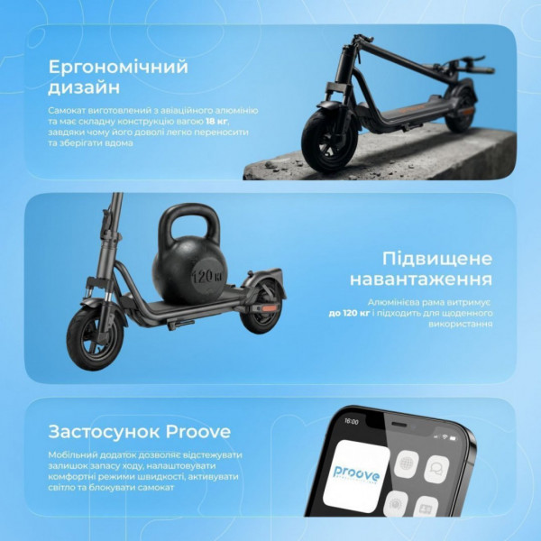 Электросамокат Proove Model City Pulse 350W (черно-оранжевый) (CTPL35030102)