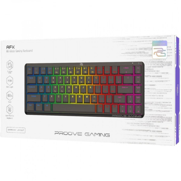 Беспроводная клавиатура Proove Gaming AFK (Ukraine Layout) Black (WKAFK1022001)