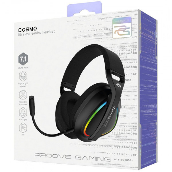Беспроводная игровая гарнитура Proove Gaming Cosmo (APP) Black/Purple (WHCS00020016)