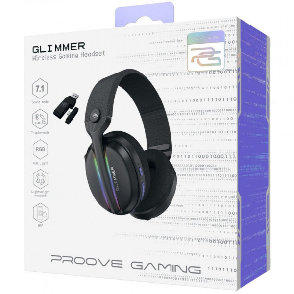 Бездротова ігрова гарнітура Proove Gaming Glimmer (APP) White/Purple (WHGL00022017)