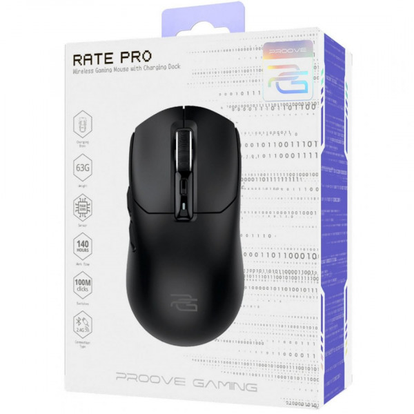 Беспроводная игровая мышь Proove Gaming Rate Pro with Charging Dock White (WMRPCD022002)