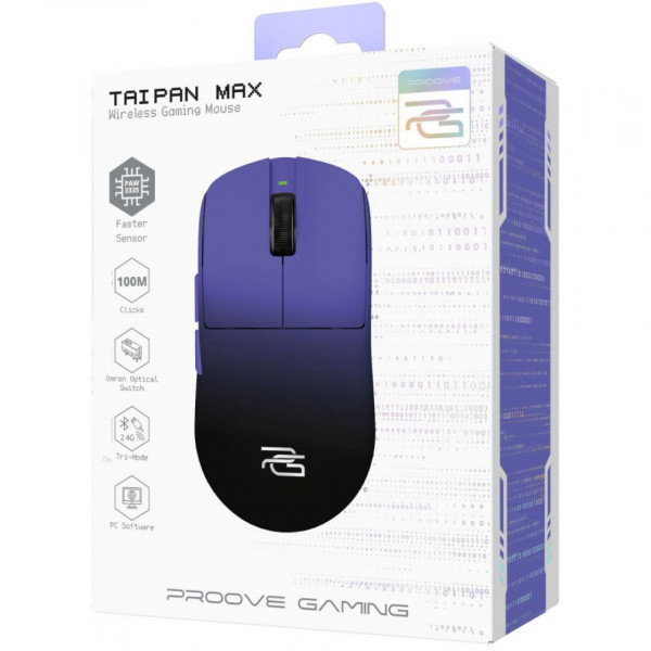 Беспроводная игровая мышь Proove Gaming Taipan Max Black/Purple (WMTPM0022016)