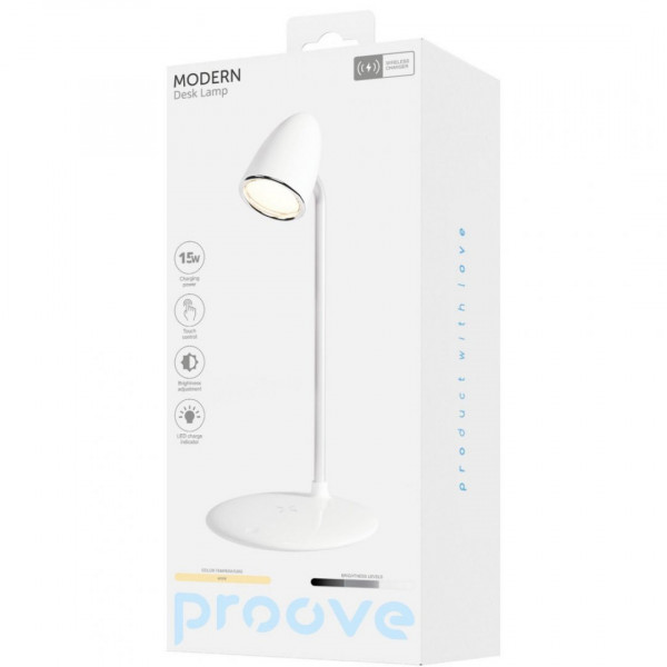 Настольная лампа с беспроводной зарядкой Proove Modern Beige (PLMD05002007)
