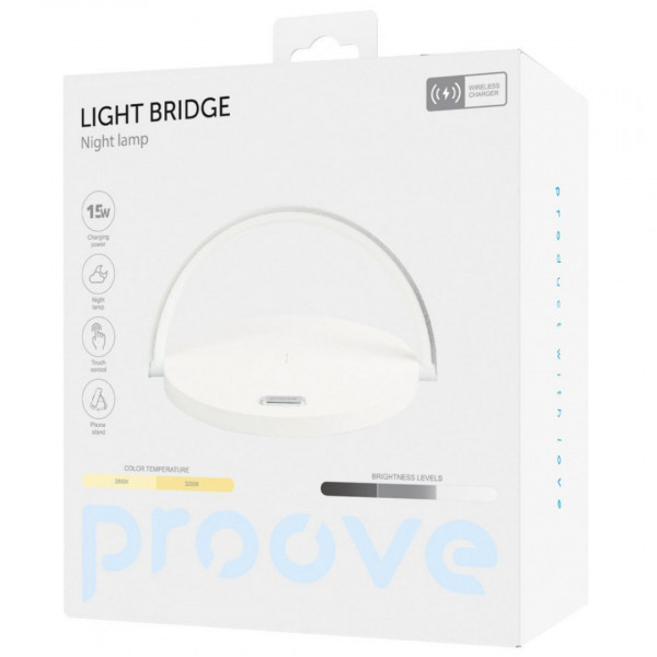 Ночник с беспроводной зарядкой Proove Light Bridge White (PLLB05102002)