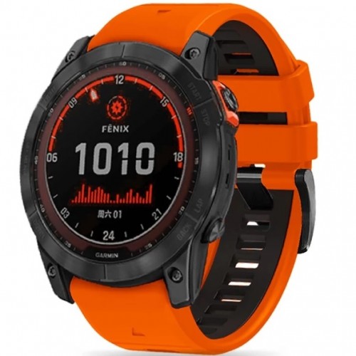 Ремешок Tech-Protect IconBand Pro для Garmin Fenix 3 | 5X | 3HR | 5X Plus | 6X | 6X Pro | 7X Orange Black (9319456605136)