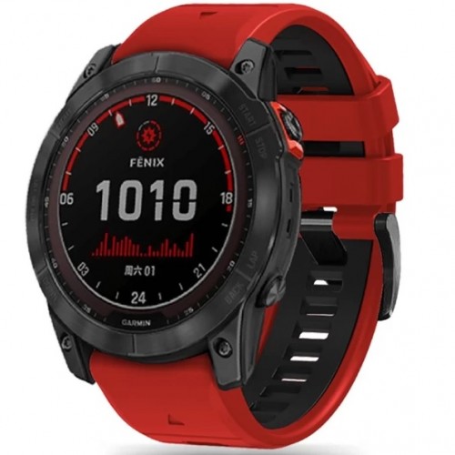 Ремінець Tech-Protect IconBand Pro для Garmin Fenix 3 | 5X | 3HR | 5X Plus | 6X | 6X Pro | 7X Red Black (9319456605105)