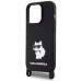 Чехол Karl Lagerfeld Crossbody Silicone Choupette для iPhone 15 Pro Black (KLHCP15LSCBSCNK)