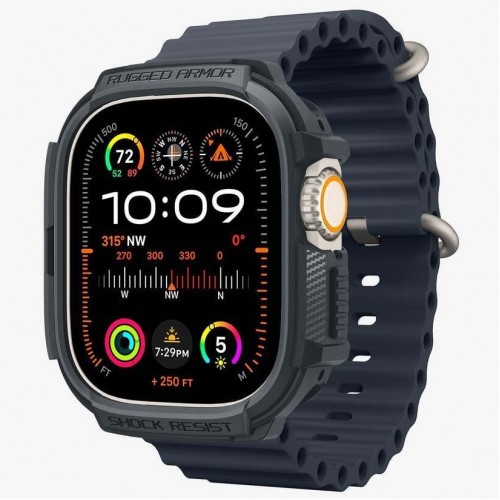 Чехол Spigen Rugged Armor для Apple Watch Ultra 2/1 49mm Dark Grey (ACS07385)