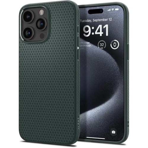 Чехол Spigen Liquid Air для iPhone 15 Pro Max Abyss Green (ACS06564)