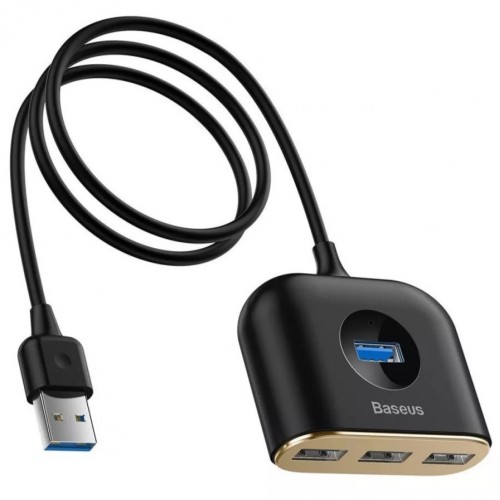 Type-C HUB Baseus Square Round USB to USB 3.0 + 3USB 2.0 (1m) Black