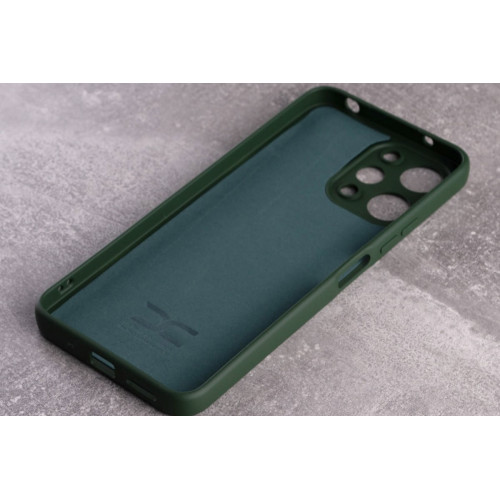 Силиконовая накладка Soft Silicone Case для Xiaomi Redmi 12 Dark Green