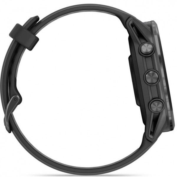 Смарт-часы Garmin Forerunner 970 Carbon Gray DLC Titanium Bezel with Black Case and Black/Transparent White Band (010-02969-00/10/60)