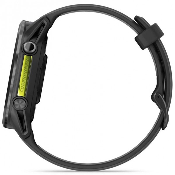 Смарт-часы Garmin Forerunner 970 Carbon Gray DLC Titanium Bezel with Black Case and Black/Transparent White Band (010-02969-00/10/60)
