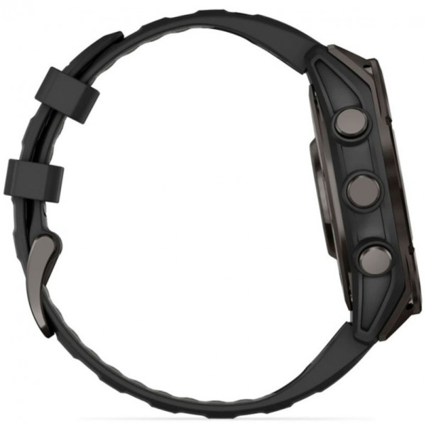 Смарт-часы Garmin Fenix 8 47mm AMOLED Sapphire Carbon Gray DLC Titanium Bezel with Black Silicone Band (010-02904-20/21/29)