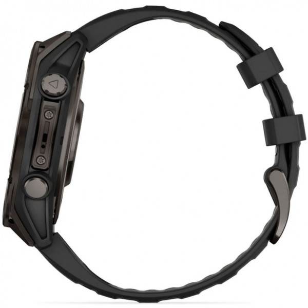 Смарт-часы Garmin Fenix 8 47mm AMOLED Sapphire Carbon Gray DLC Titanium Bezel with Black Silicone Band (010-02904-20/21/29)