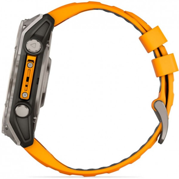 Смарт-часы Garmin Fenix 8 51mm AMOLED Sapphire Titanium Spark Orange/Graphite Silicone Band (010-02905-10/11/53)
