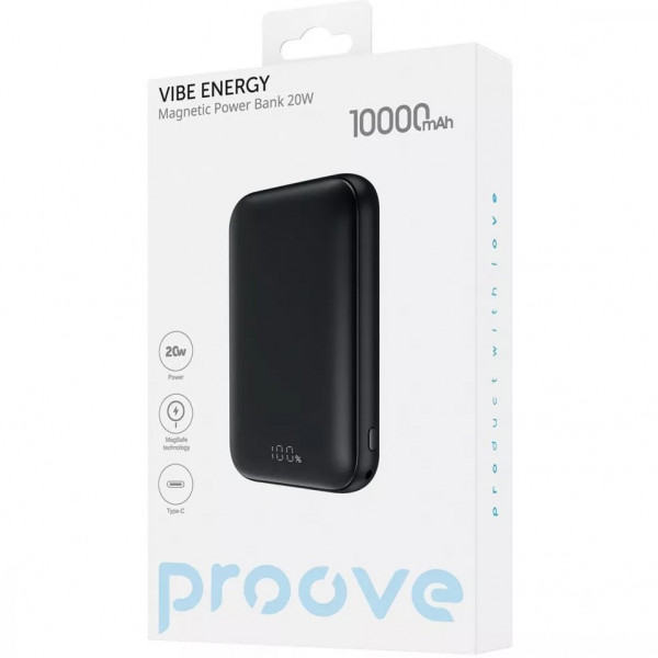 Мобильный Power Bank Proove Vibe Energy 10000mAh Black