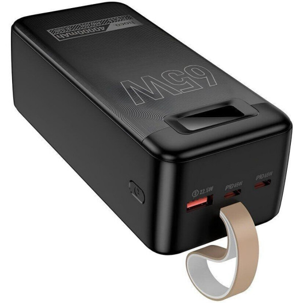 Зовнішній акумулятор Power Bank Hoco DB82 Aquila 40000mAh PD65W Black