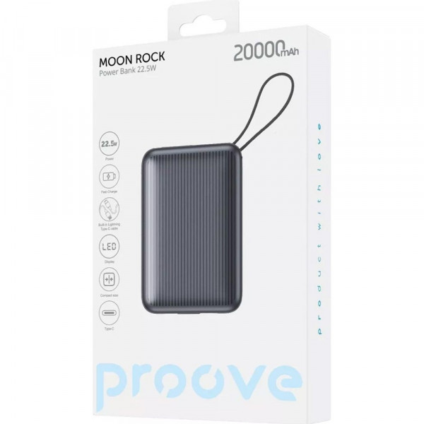 Зовнішній акумулятор Proove Moon Rock 22.5W 20000mAh Gray (PBM222012105)