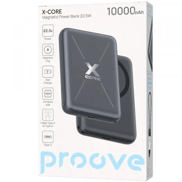 Мобильный Power Bank Proove X-Core 22.5W 10000mAh Gray (PNXC22010003)