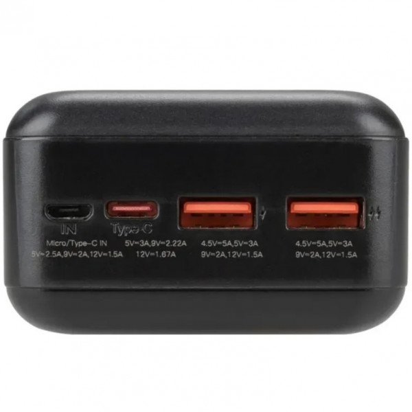 Зовнішній акумулятор Power Bank XO PR189 30000mAh 22.5W Black