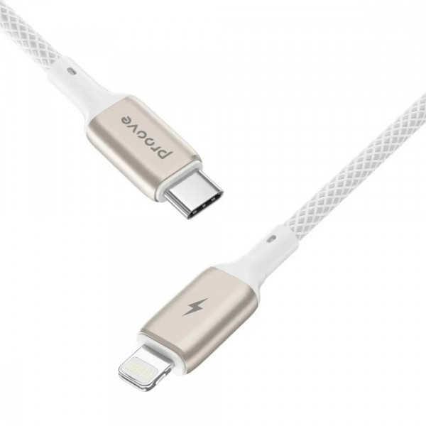 Кабель Proove Dense Metal Type-C to Lightning 27W (2m) White (CCDM27002122)