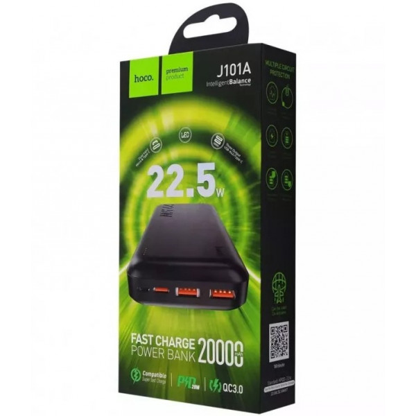 Внешний аккумулятор Power Bank Hoco J101A Astute 22.5W 20000mAh Black