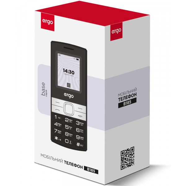 Мобильный телефон Ergo B185 Dual Sim Black