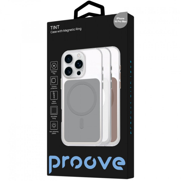 Чохол Proove Tint Case with Magnetic Ring iPhone 16 Pro Max Natural Titanium (PCTCIP16PM27)