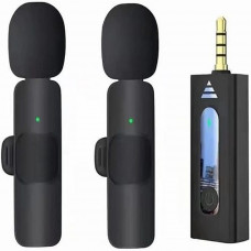 Петличный микрофон беспроводной двойной K35 3.5mm