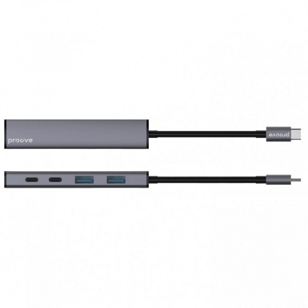 Type-C хаб Proove Arc Link 5 in 1 (2 USB 3.0 + 3 Type-C 3.0) Silver (HBAL00222024)