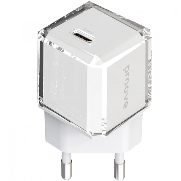 Сетевое зарядное устройство Proove Pure GaN 30W Type-C White (WCPU30012202)