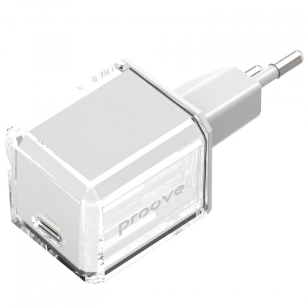 Сетевое зарядное устройство Proove Pure GaN 30W Type-C White (WCPU30012202)