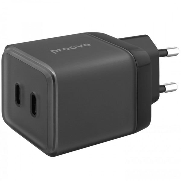 Мережевий зарядний пристрій Proove Pure GaN Max 67W 2 Type-C Black (WCPU67022201)