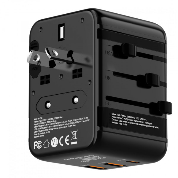 Універсальний адаптер Proove Trip 20W Black (TATL20310001)