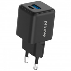 Сетевое зарядное устройство Proove Pocket GaN Plus 25W Type-C+USB Black (WCPG25111201)