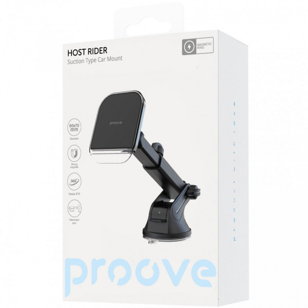 Автомобильный держатель Proove Host Rider Suction Type Car Mount Black (CHHR00000001)