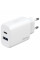 Сетевое зарядное устройство Proove Silicone Power 2 30W (Type-C + USB) + кабель Type-C to Type-C (1m) White (WCSP23011002)